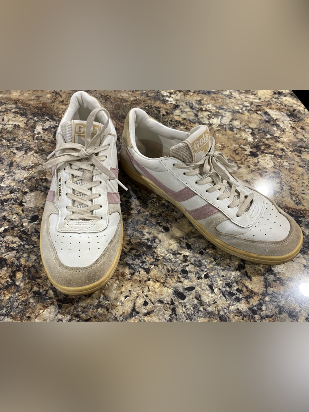 Gola Hawk Tennis Sneakers white and pink Women’s Sz 9